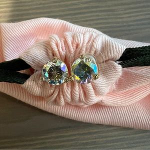 Kate Spade Iridescent Faceted Stud Earrings Pink Purple Blue Pastel Sparkly